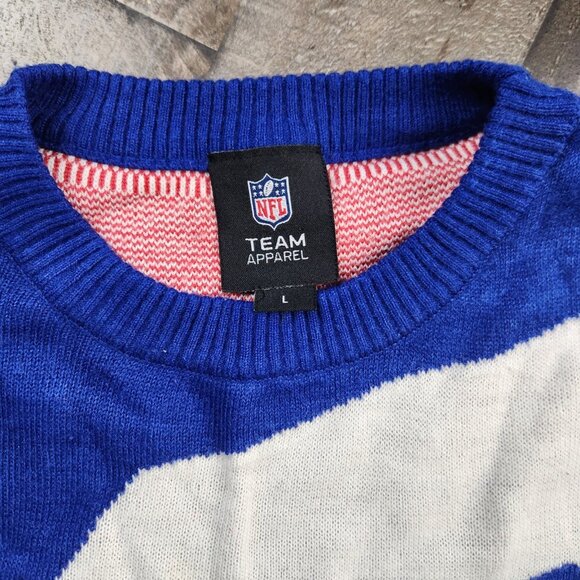 NFL NY Giants Mens size L Large Acrylic Long Sleeve Pullover Christmas Sweater - Picture 4 of 8